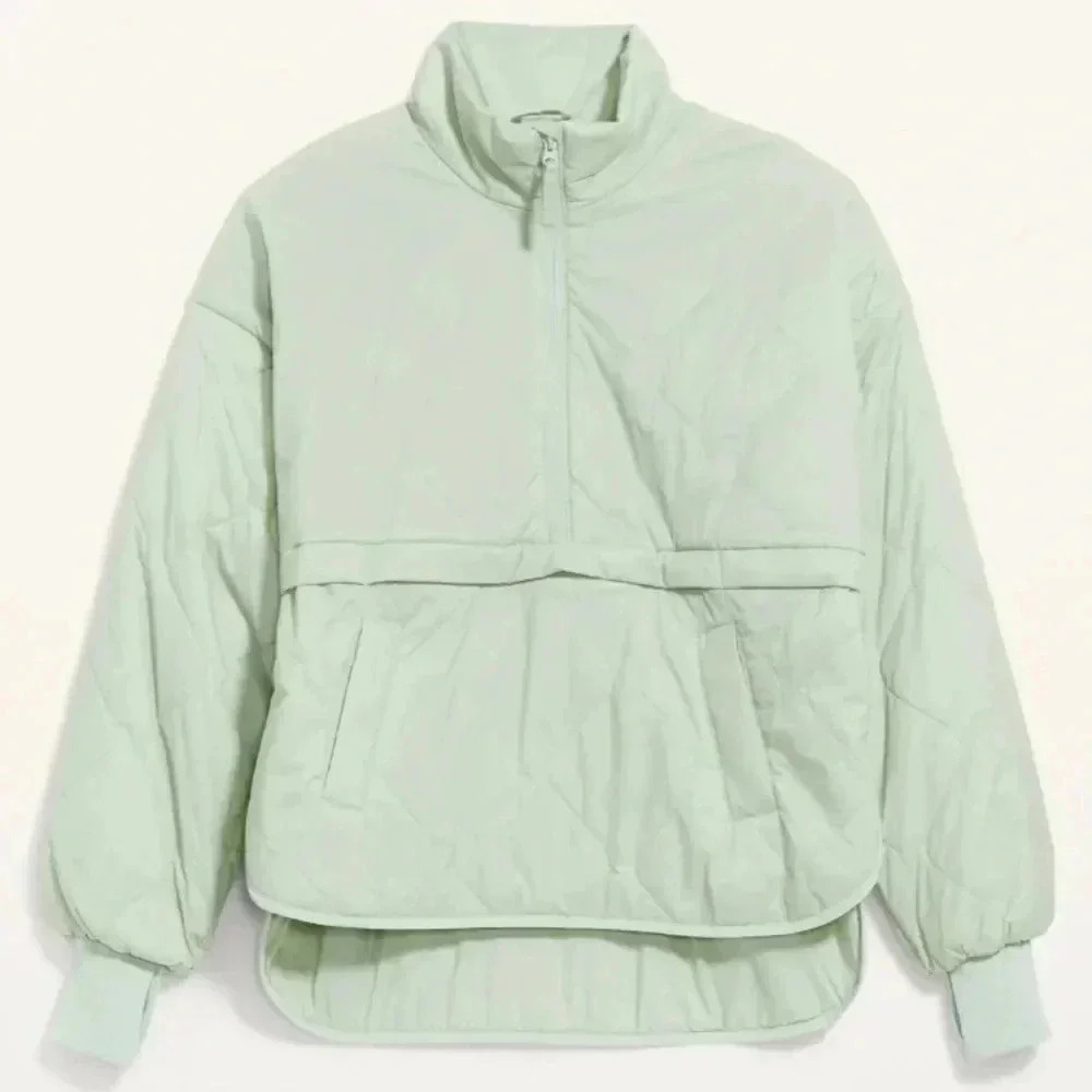 NWT  Old Navy Mint quilted kangaroo pocket light jacket - Picture 5 of 10